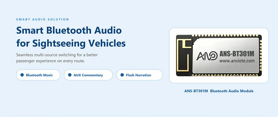Bluetooth solution for sightseeing vehicles
